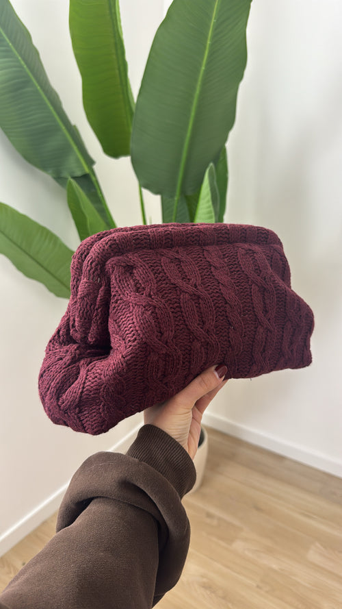 Pochette in lana treccia