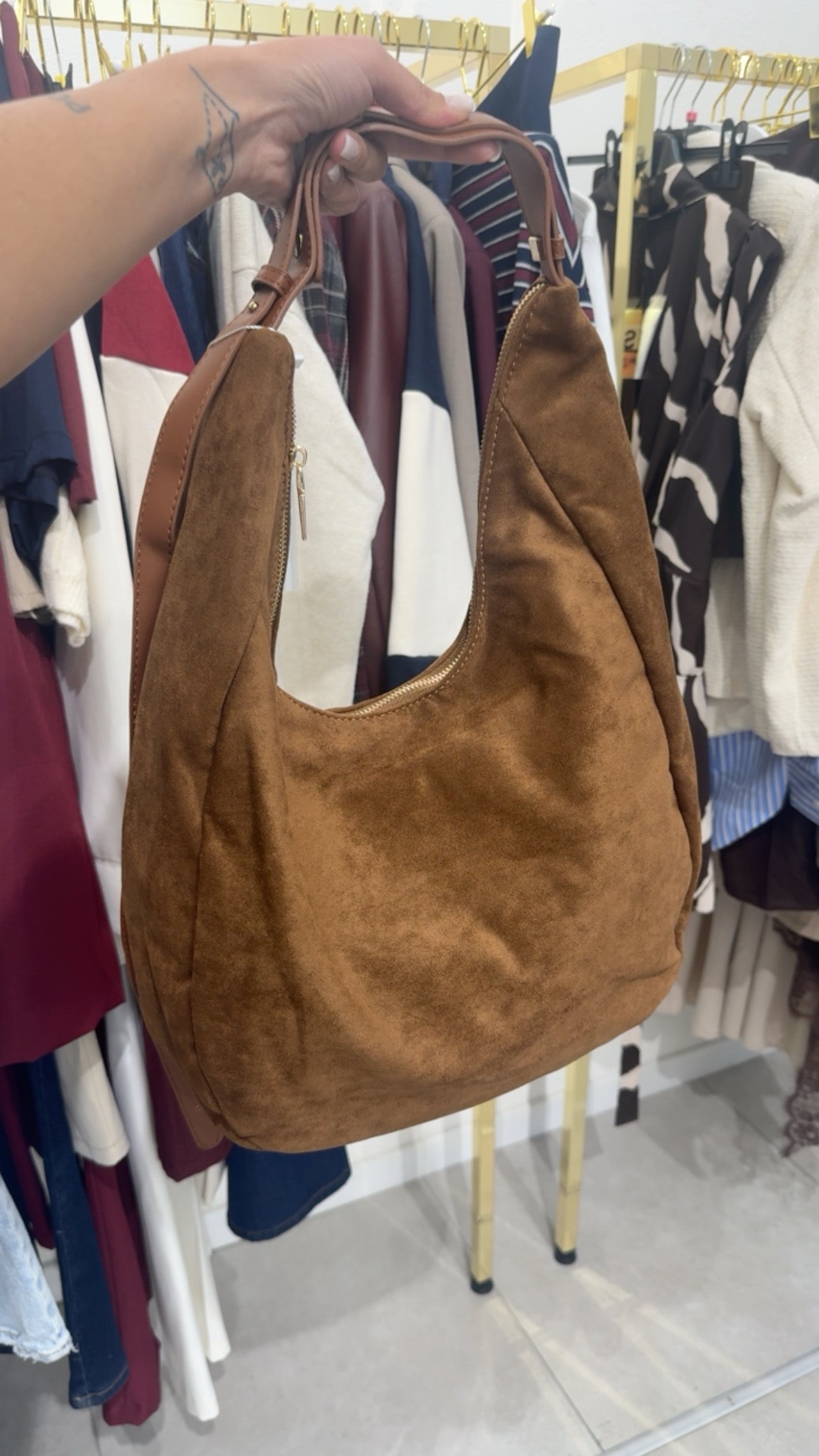 Borsa big camoscio