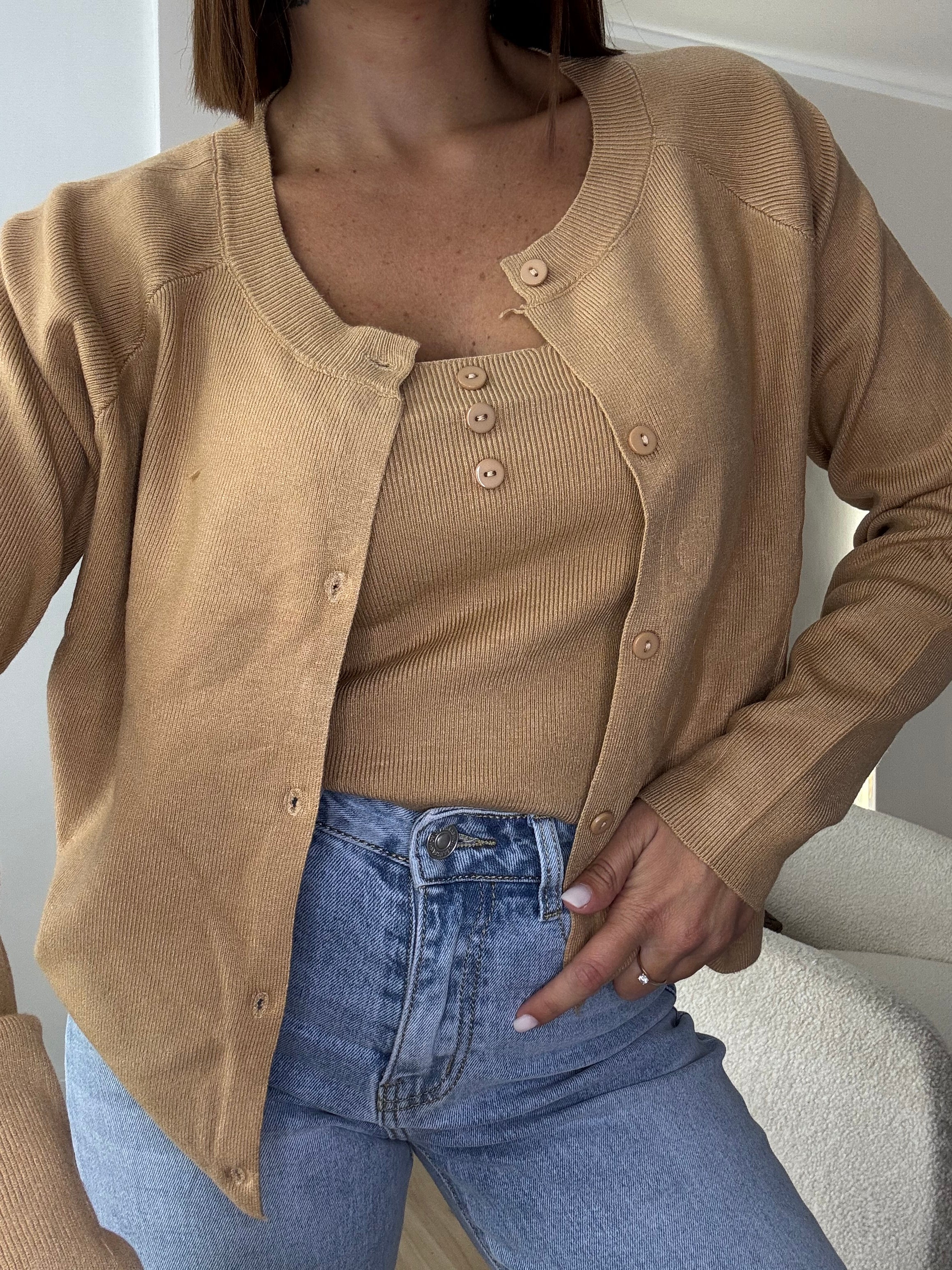 Twinset top e cardigan