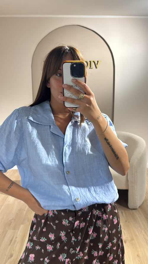 Camicia 100 % Lino mezza manica