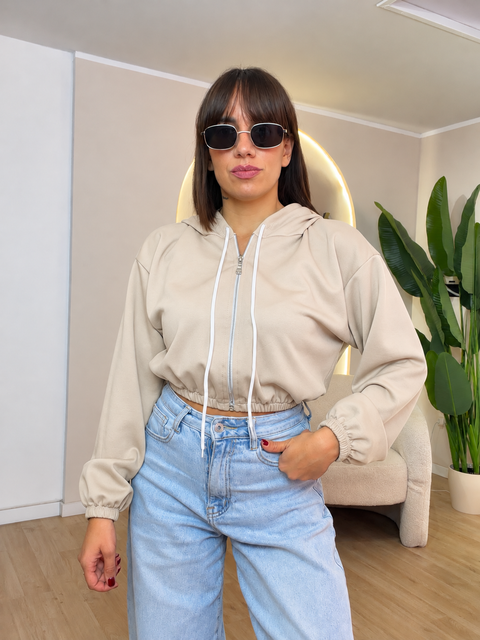 Felpa skuba crop