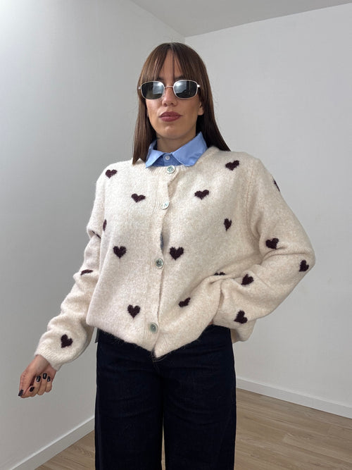 Cardigan cuoricini