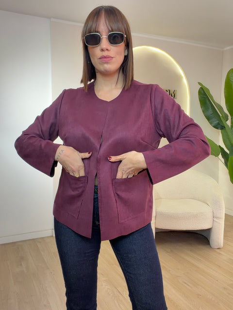 Jacket in camoscio low cost