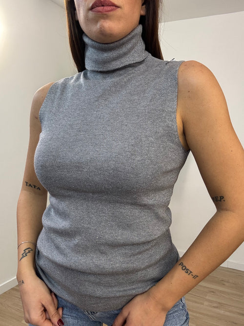 Maglia collo alto giro manica