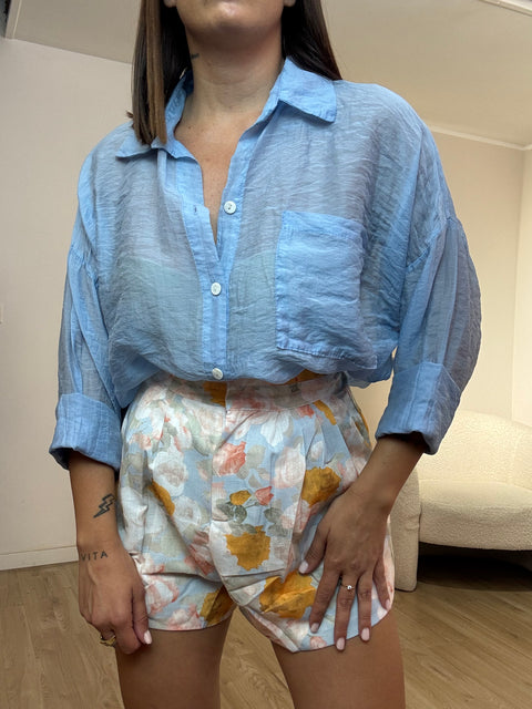 Camicia velata con taschino