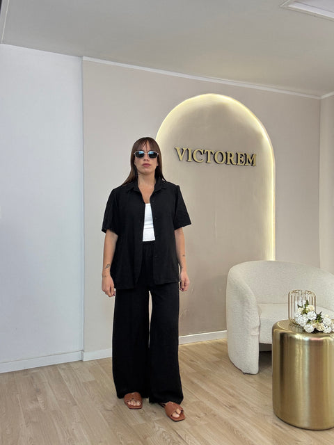 Coordinato set pantalone e camicia