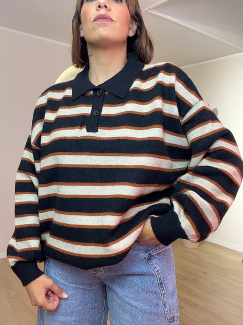 Maglia polo in lana