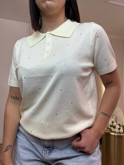 Polo in filo strass