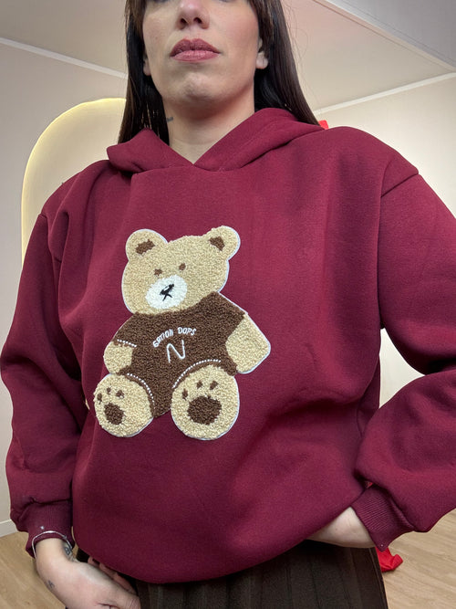 Felpa Teddy con cappuccio