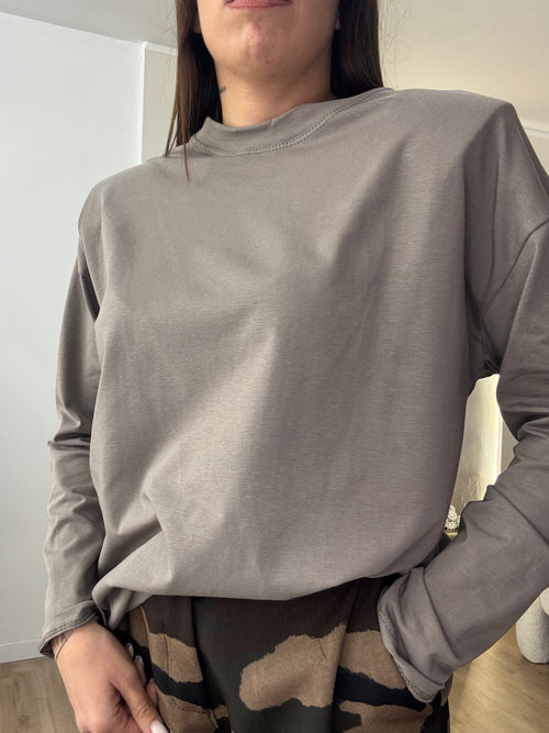 T - shirt manica lunga spalline