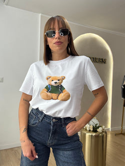 T shirt Teddy con strass