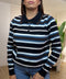 Maglia polo lana rasata riga
