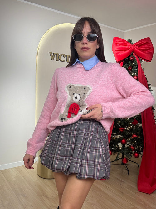 Maglia Teddy con fiocchetto