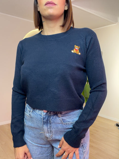 Maglia Teddy crop
