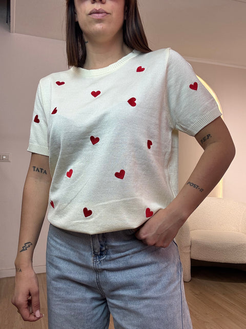 Maglia cuoricini