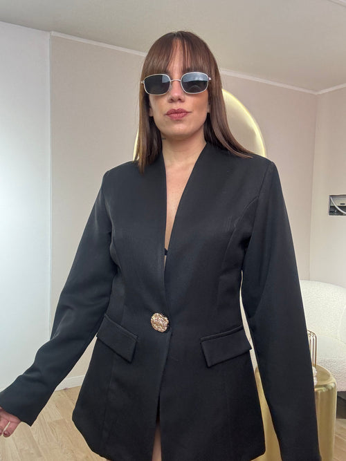 Giacca con spilla gold