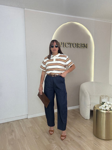 Pantalone balloon con cinta