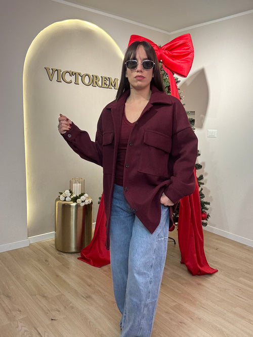 Camicione pesante con bottoni over