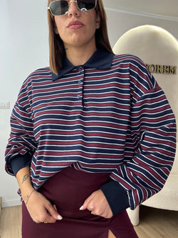 Polo in filo con bottoni