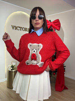 Maglia Teddy con fiocchetto