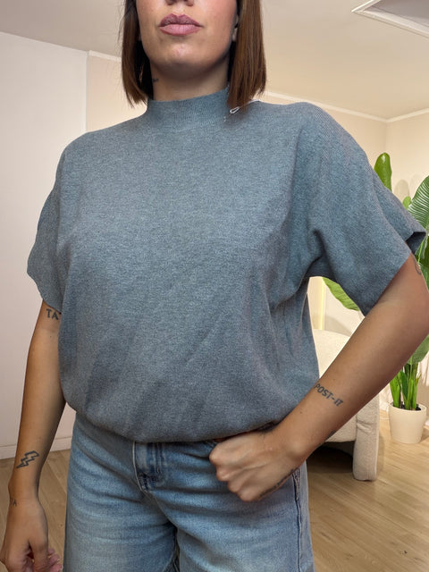 Maglia 3/4 lana rasata