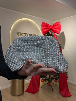 Borsa Clutch con strass