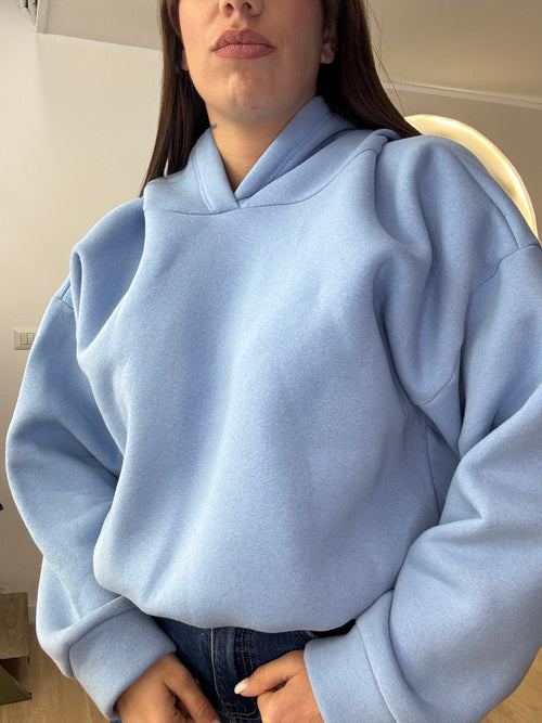 Felpa con cappuccio in pile