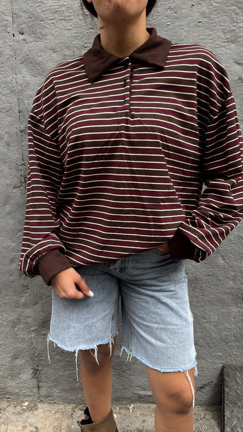 Polo in filo con bottoni