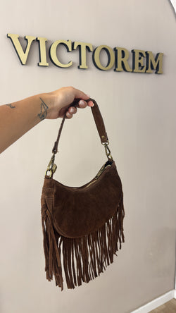 Borsa in dainetto con frange