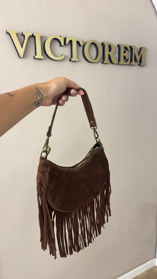Borsa in dainetto con frange