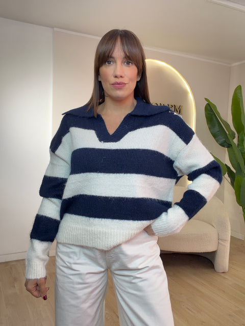 Maglie lana grossa rigata
