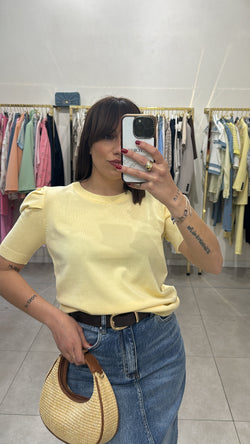 Maglia manica a sbuffo