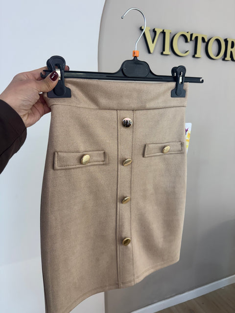 Gonna dainetto con zip sul retro