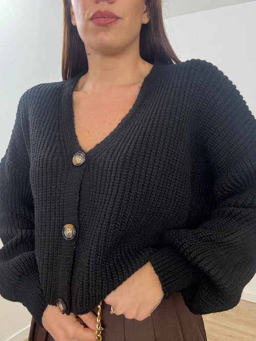 Cardigan lana grossa