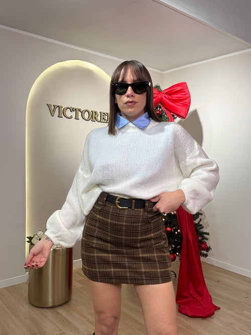 Gonna quadri con cinta