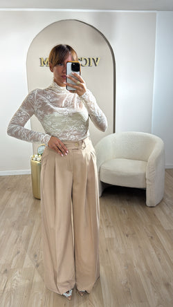 Pantalone palazzo con pence