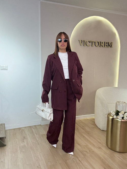 Tailleur doppio petto gessato