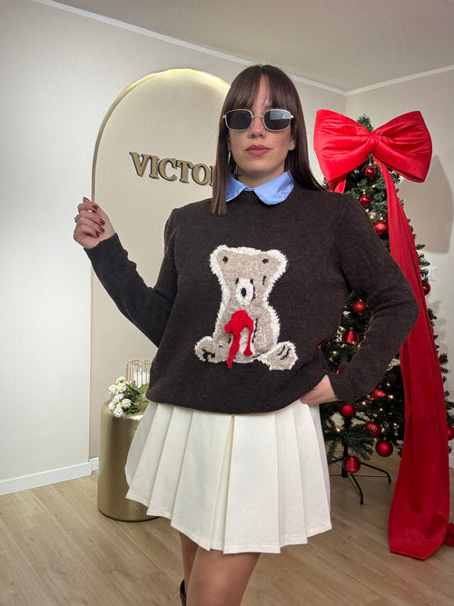 Maglia Teddy con fiocchetto