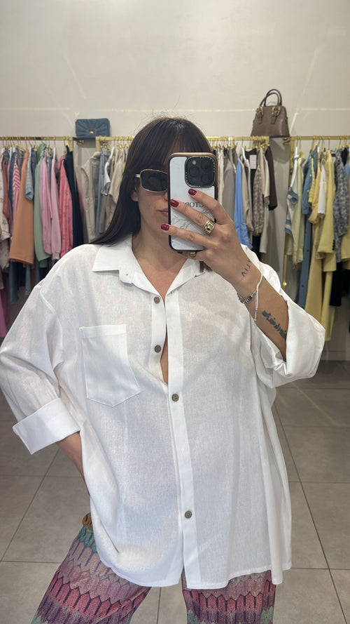 Camicia simil lino bottini