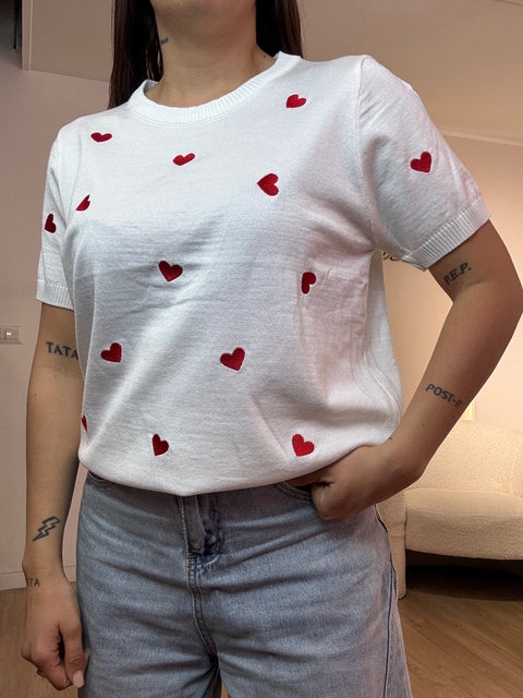 Maglia cuoricini