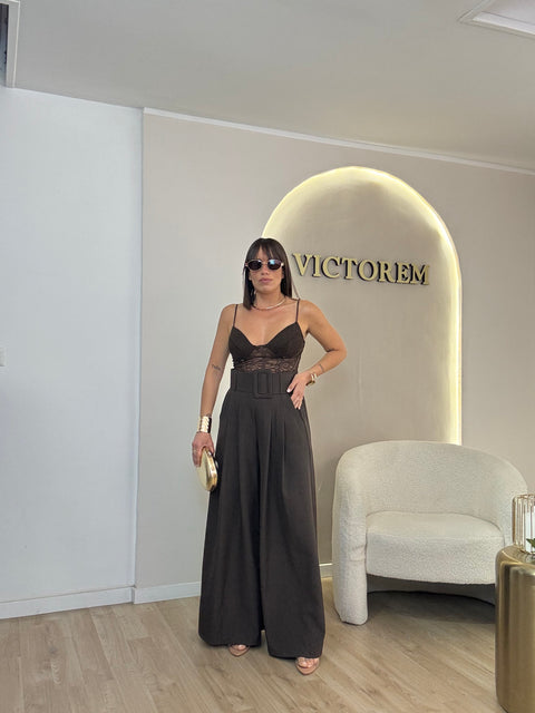 Pantalone ampio maxi cinta