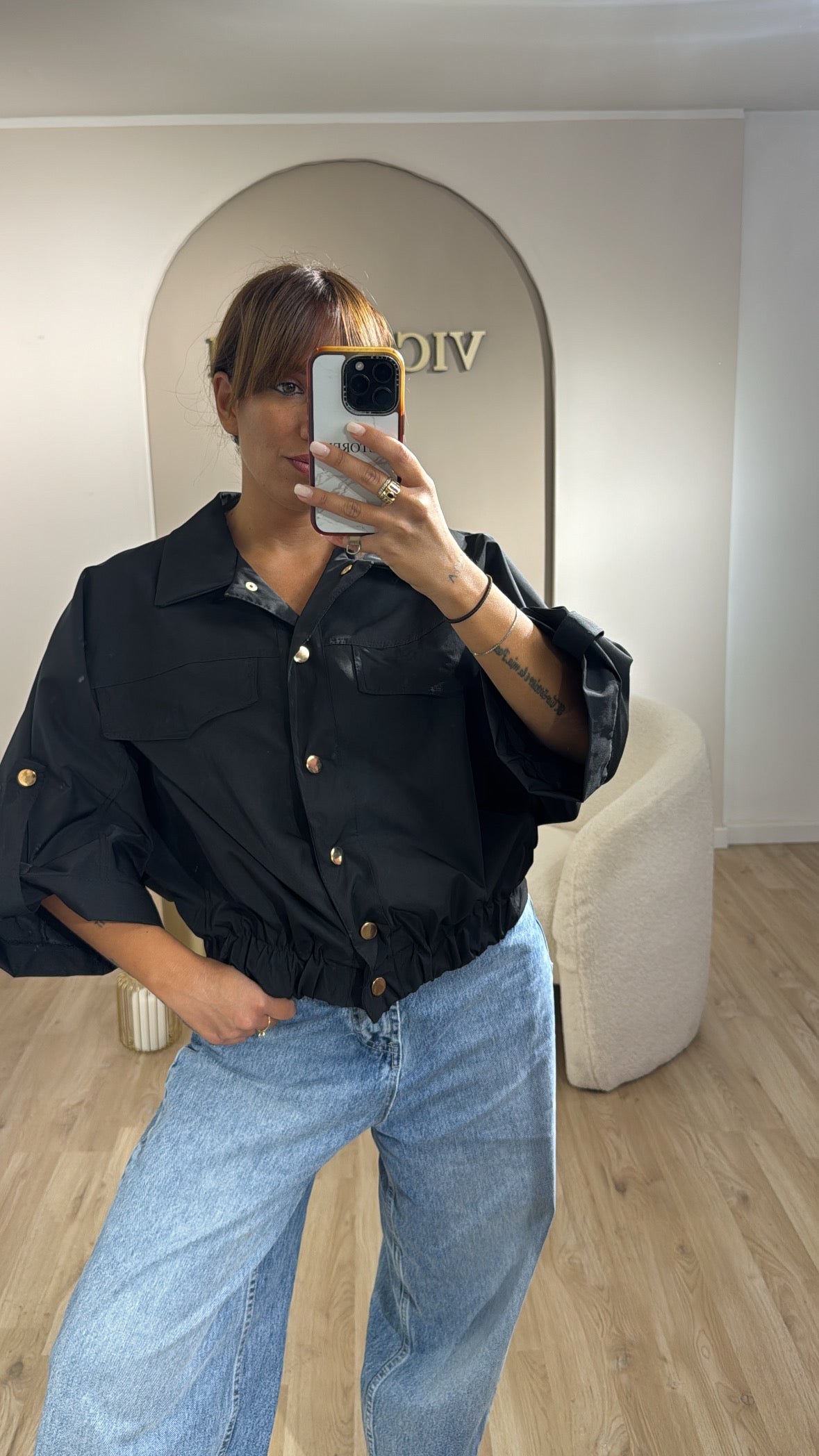 Jacket con bottoni gold