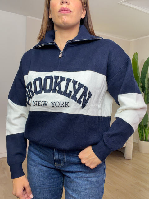 Maglia con zip Brooklyl