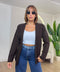 Cardigan basic manica lunga