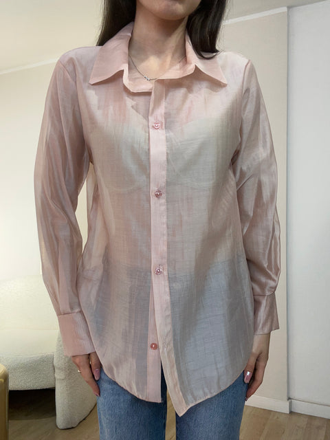 Camicia velata manica lunga