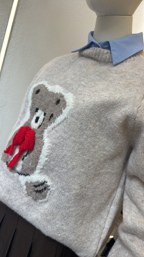 Maglia Teddy con fiocchetto