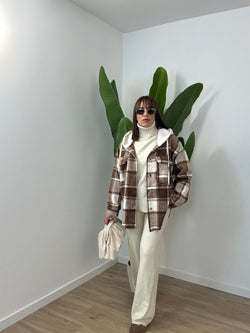 Camicia quadri con cappuccio