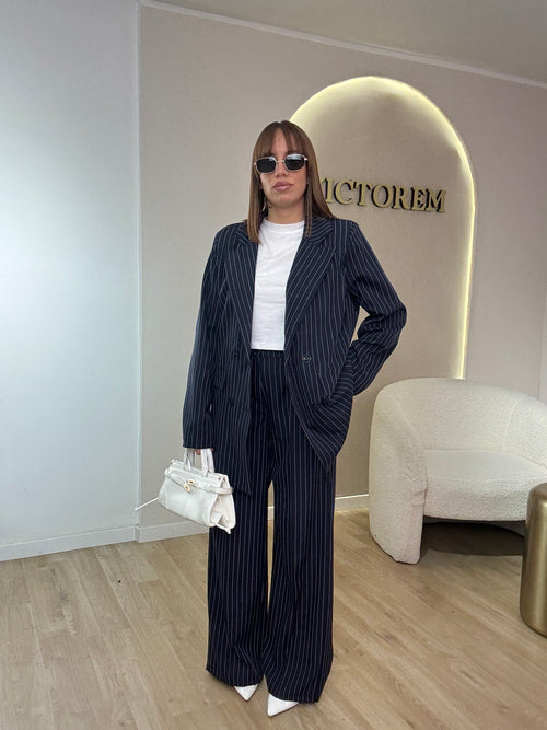 Tailleur doppio petto gessato