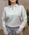 Polo lana rasata con zip