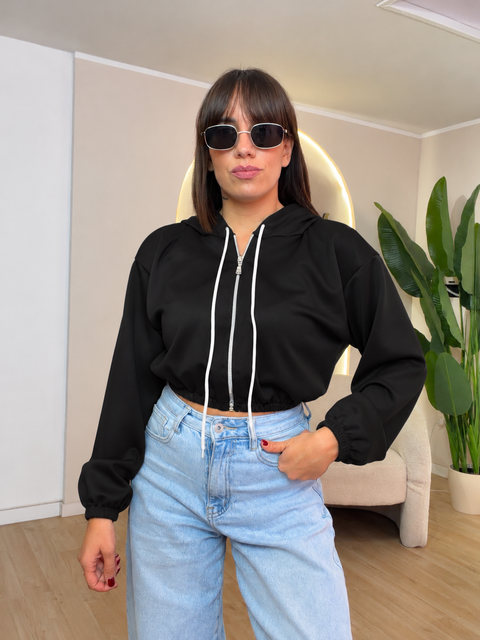 Felpa skuba crop